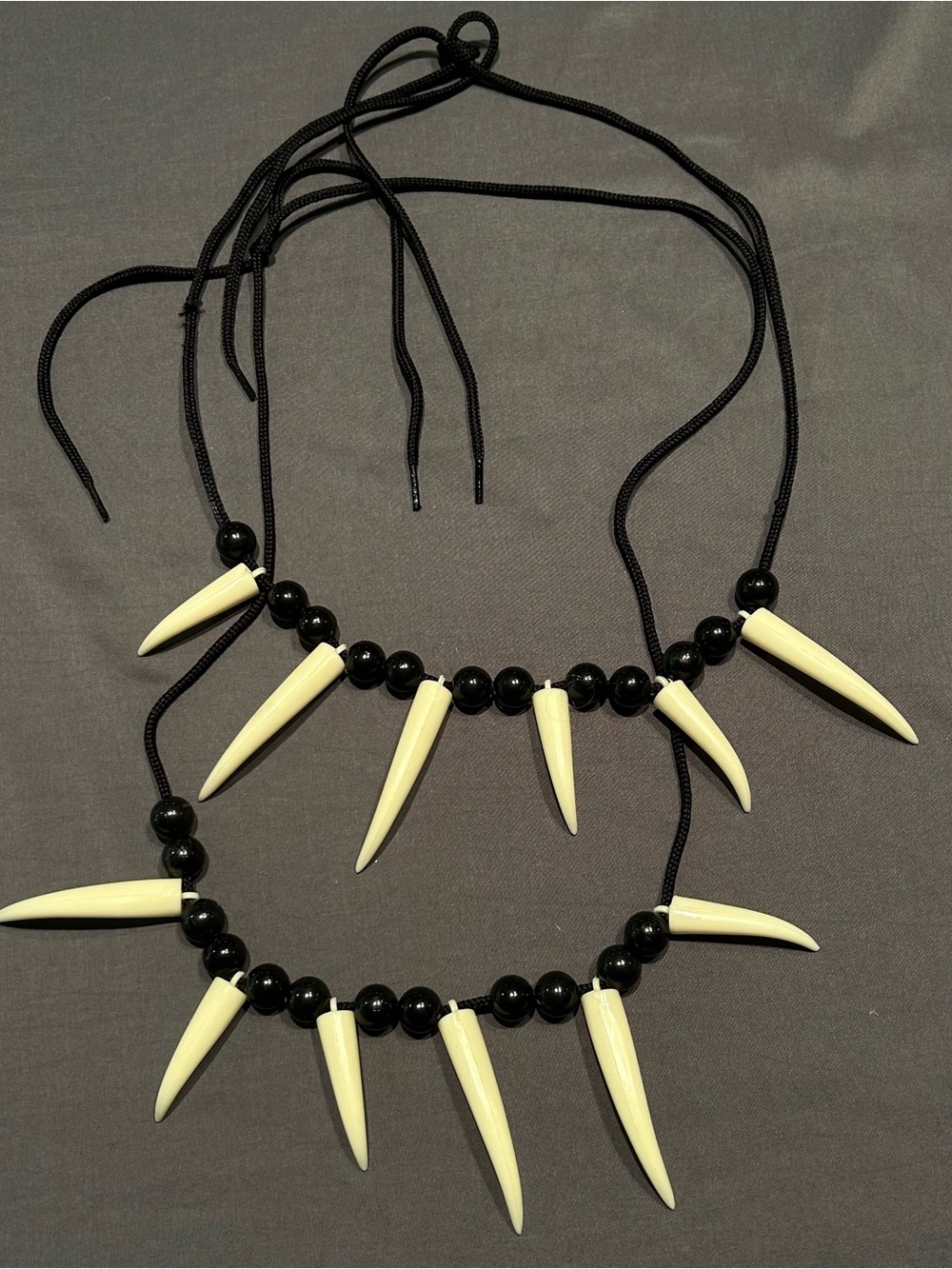 Faux Bone / Claw Tooth Costume Necklace Set